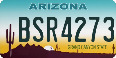 AZ license plate BSR4273