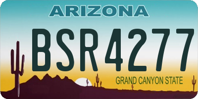 AZ license plate BSR4277