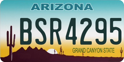 AZ license plate BSR4295