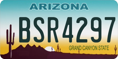 AZ license plate BSR4297