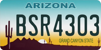 AZ license plate BSR4303