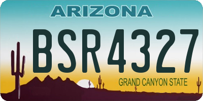 AZ license plate BSR4327