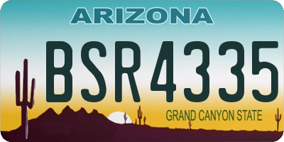 AZ license plate BSR4335