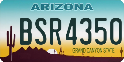 AZ license plate BSR4350