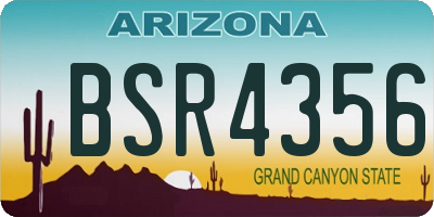 AZ license plate BSR4356