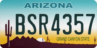 AZ license plate BSR4357