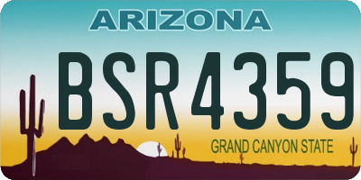 AZ license plate BSR4359