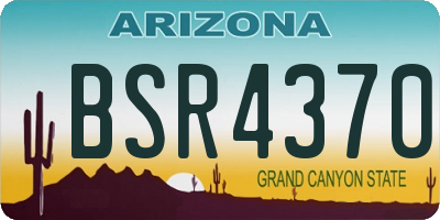 AZ license plate BSR4370