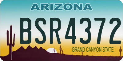 AZ license plate BSR4372