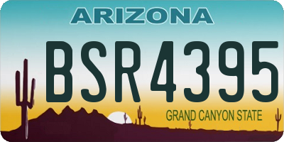 AZ license plate BSR4395