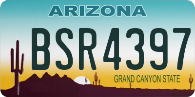 AZ license plate BSR4397