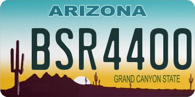 AZ license plate BSR4400