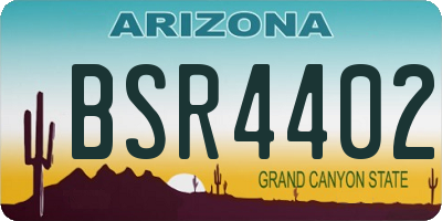 AZ license plate BSR4402