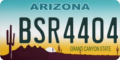 AZ license plate BSR4404