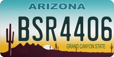 AZ license plate BSR4406