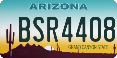 AZ license plate BSR4408