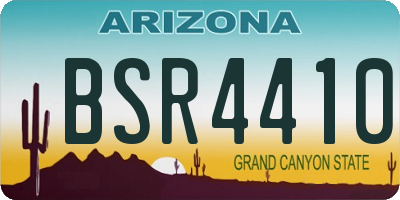 AZ license plate BSR4410