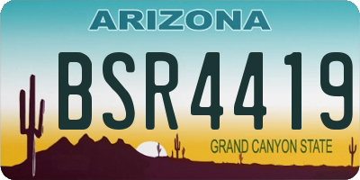 AZ license plate BSR4419