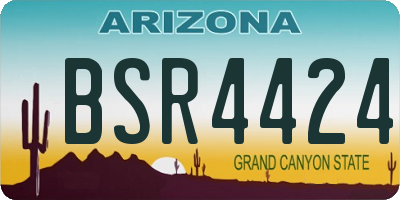 AZ license plate BSR4424