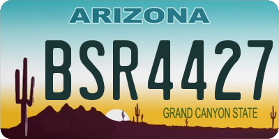 AZ license plate BSR4427