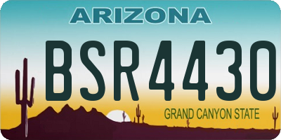 AZ license plate BSR4430