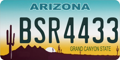 AZ license plate BSR4433