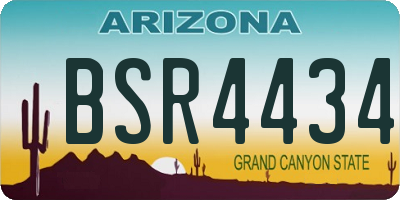 AZ license plate BSR4434