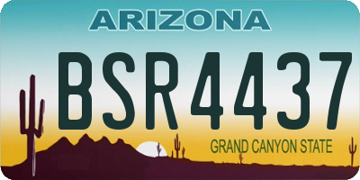 AZ license plate BSR4437