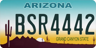 AZ license plate BSR4442