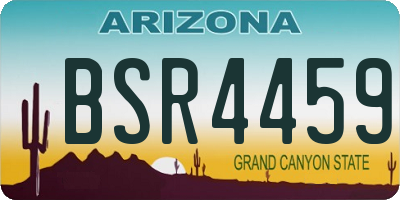 AZ license plate BSR4459