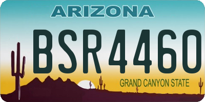 AZ license plate BSR4460