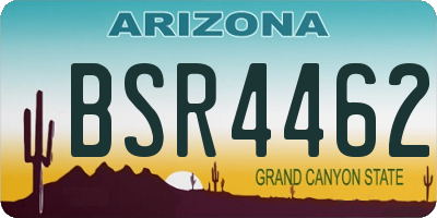 AZ license plate BSR4462