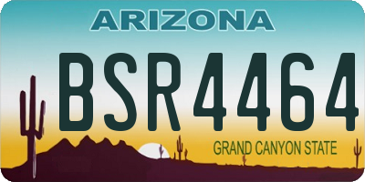 AZ license plate BSR4464