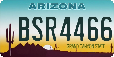 AZ license plate BSR4466