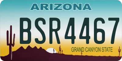 AZ license plate BSR4467