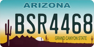 AZ license plate BSR4468