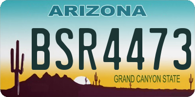 AZ license plate BSR4473