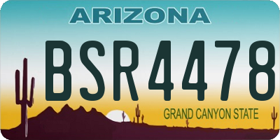 AZ license plate BSR4478