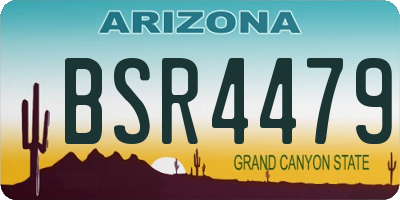 AZ license plate BSR4479