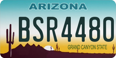 AZ license plate BSR4480