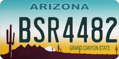 AZ license plate BSR4482