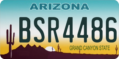 AZ license plate BSR4486