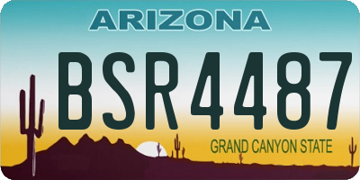 AZ license plate BSR4487