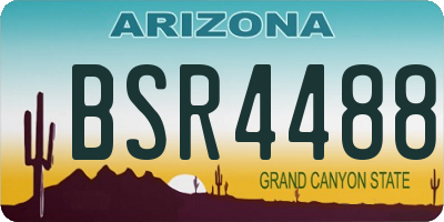 AZ license plate BSR4488