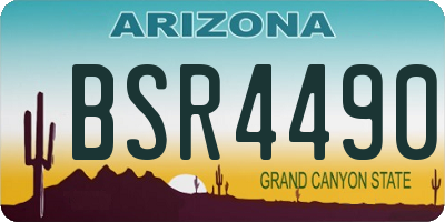 AZ license plate BSR4490