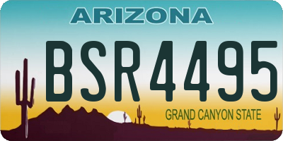 AZ license plate BSR4495