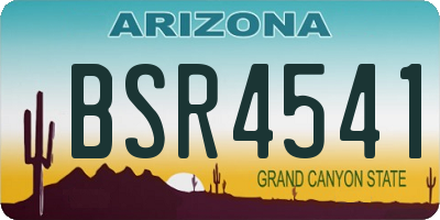 AZ license plate BSR4541