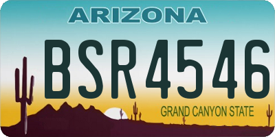 AZ license plate BSR4546