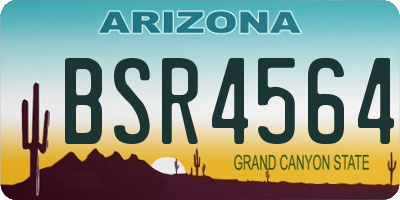 AZ license plate BSR4564