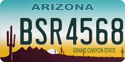 AZ license plate BSR4568